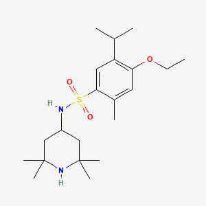 4-ethoxy-2-methyl-5-propan-2-yl-N-(2,2,6,6-tetramethylpiperidin-4-yl)benzenesulfonamide