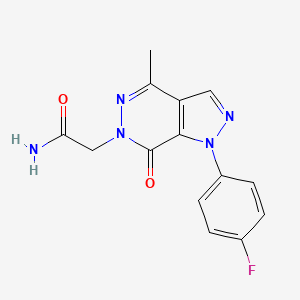 2-(1-(4-fluorophenyl)-4-methyl-7-oxo-1H-pyrazolo[3,4-d]pyridazin-6(7H)-yl)acetamide
