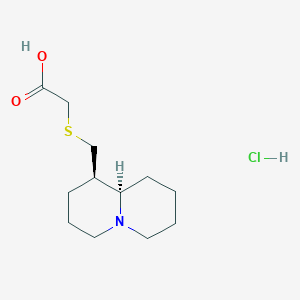2-((((1R,9aR)-octahydro-1H-quinolizin-1-yl)methyl)thio)acetic acid hydrochloride