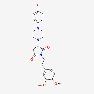 1-[2-(3,4-Dimethoxyphenyl)ethyl]-3-[4-(4-fluorophenyl)piperazin-1-yl]pyrrolidine-2,5-dione