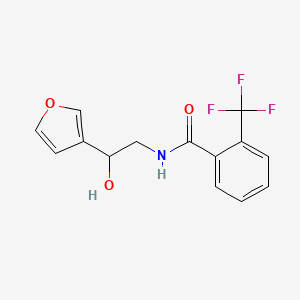 molecular formula C14H12F3NO3 B2691960 N-[2-(furan-3-yl)-2-hydroxyethyl]-2-(trifluoromethyl)benzamide CAS No. 1396572-10-3