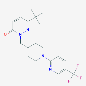 molecular formula C20H25F3N4O B2691965 6-Tert-butyl-2-({1-[5-(trifluoromethyl)pyridin-2-yl]piperidin-4-yl}methyl)-2,3-dihydropyridazin-3-one CAS No. 2097931-44-5