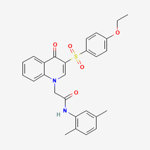 molecular formula C27H26N2O5S B2691986 N-(2,5-dimethylphenyl)-2-[3-(4-ethoxybenzenesulfonyl)-4-oxo-1,4-dihydroquinolin-1-yl]acetamide CAS No. 895639-15-3