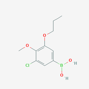 molecular formula C10H14BClO4 B2691989 3-Chloro-4-methoxy-5-propoxyphenylboronic acid CAS No. 2096333-18-3