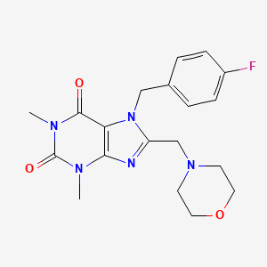 7-(4-fluorobenzyl)-1,3-dimethyl-8-(morpholin-4-ylmethyl)-3,7-dihydro-1H-purine-2,6-dione