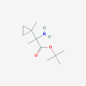 molecular formula C11H21NO2 B2691992 Tert-butyl 2-amino-2-(1-methylcyclopropyl)propanoate CAS No. 2248300-06-1