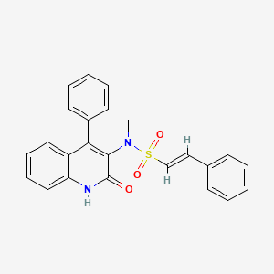 (E)-N-methyl-N-(2-oxo-4-phenyl-1H-quinolin-3-yl)-2-phenylethenesulfonamide