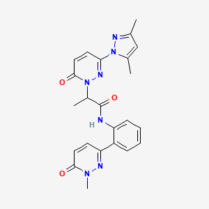 2-(3-(3,5-dimethyl-1H-pyrazol-1-yl)-6-oxopyridazin-1(6H)-yl)-N-(2-(1-methyl-6-oxo-1,6-dihydropyridazin-3-yl)phenyl)propanamide