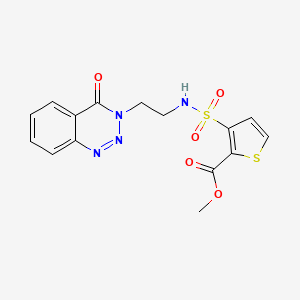 methyl 3-(N-(2-(4-oxobenzo[d][1,2,3]triazin-3(4H)-yl)ethyl)sulfamoyl)thiophene-2-carboxylate