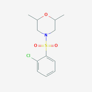 4-[(2-Chlorophenyl)sulfonyl]-2,6-dimethylmorpholine