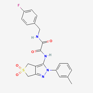 N1-(5,5-dioxido-2-(m-tolyl)-4,6-dihydro-2H-thieno[3,4-c]pyrazol-3-yl)-N2-(4-fluorobenzyl)oxalamide