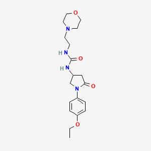 molecular formula C19H28N4O4 B2692014 1-(1-(4-Ethoxyphenyl)-5-oxopyrrolidin-3-yl)-3-(2-morpholinoethyl)urea CAS No. 894012-98-7
