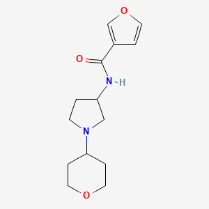 molecular formula C14H20N2O3 B2692021 N-[1-(oxan-4-yl)pyrrolidin-3-yl]furan-3-carboxamide CAS No. 2310206-17-6