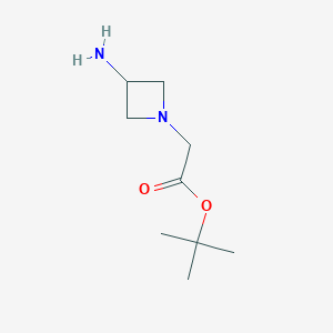 molecular formula C9H18N2O2 B2692140 Tert-butyl 2-(3-aminoazetidin-1-yl)acetate CAS No. 1493642-45-7