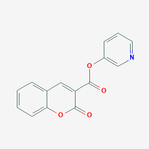 molecular formula C15H9NO4 B2692145 pyridin-3-yl 2-oxo-2H-chromene-3-carboxylate CAS No. 833435-96-4
