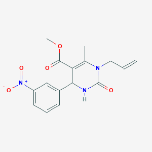 molecular formula C16H17N3O5 B2692151 Methyl 1-allyl-6-methyl-4-(3-nitrophenyl)-2-oxo-1,2,3,4-tetrahydropyrimidine-5-carboxylate CAS No. 324045-73-0