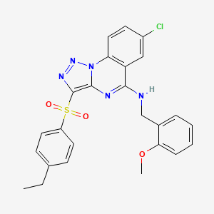 B2692173 7-chloro-3-((4-ethylphenyl)sulfonyl)-N-(2-methoxybenzyl)-[1,2,3]triazolo[1,5-a]quinazolin-5-amine CAS No. 893788-45-9