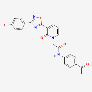 N-(4-acetylphenyl)-2-(3-(3-(4-fluorophenyl)-1,2,4-oxadiazol-5-yl)-2-oxopyridin-1(2H)-yl)acetamide