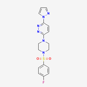 3-(4-((4-fluorophenyl)sulfonyl)piperazin-1-yl)-6-(1H-pyrazol-1-yl)pyridazine
