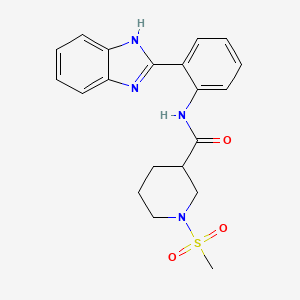 N-(2-(1H-benzo[d]imidazol-2-yl)phenyl)-1-(methylsulfonyl)piperidine-3-carboxamide