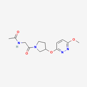 N-(2-(3-((6-methoxypyridazin-3-yl)oxy)pyrrolidin-1-yl)-2-oxoethyl)acetamide