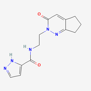 N-(2-(3-oxo-3,5,6,7-tetrahydro-2H-cyclopenta[c]pyridazin-2-yl)ethyl)-1H-pyrazole-3-carboxamide