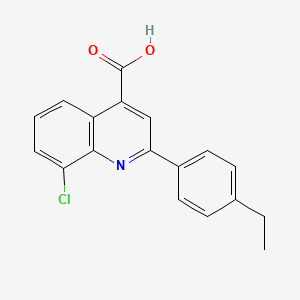 molecular formula C18H14ClNO2 B2692243 8-Chloro-2-(4-ethylphenyl)quinoline-4-carboxylic acid CAS No. 588677-31-0