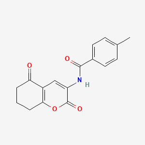 molecular formula C17H15NO4 B2692256 N-(2,5-dioxo-5,6,7,8-tetrahydro-2H-chromen-3-yl)-4-methylbenzamide CAS No. 339009-35-7