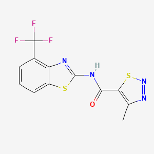 4-methyl-N-(4-(trifluoromethyl)benzo[d]thiazol-2-yl)-1,2,3-thiadiazole-5-carboxamide