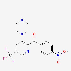 [3-(4-Methylpiperazino)-5-(trifluoromethyl)-2-pyridinyl](4-nitrophenyl)methanone