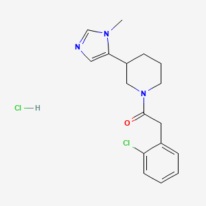 2-(2-Chlorophenyl)-1-[3-(3-methylimidazol-4-yl)piperidin-1-yl]ethanone;hydrochloride
