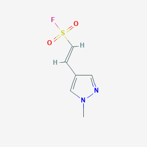 molecular formula C6H7FN2O2S B2692268 (E)-2-(1-methyl-1H-pyrazol-4-yl)ethene-1-sulfonyl fluoride CAS No. 2225181-75-7