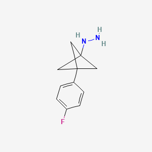 [3-(4-Fluorophenyl)-1-bicyclo[1.1.1]pentanyl]hydrazine