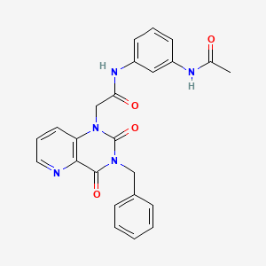 molecular formula C24H21N5O4 B2692301 N-(3-acetamidophenyl)-2-(3-benzyl-2,4-dioxo-3,4-dihydropyrido[3,2-d]pyrimidin-1(2H)-yl)acetamide CAS No. 921530-54-3