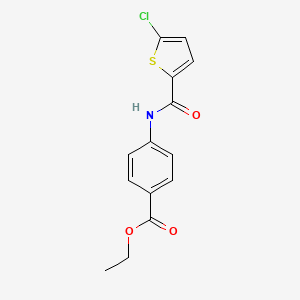 molecular formula C14H12ClNO3S B2692329 Ethyl 4-(5-chlorothiophene-2-carboxamido)benzoate CAS No. 329903-32-4