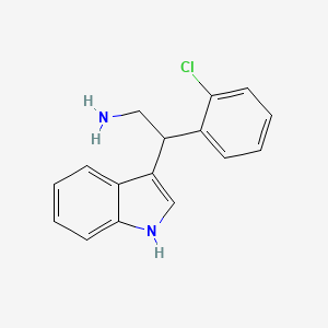 molecular formula C16H15ClN2 B2692338 2-(2-chlorophenyl)-2-(1H-indol-3-yl)ethanamine CAS No. 735322-70-0