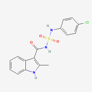 molecular formula C16H14ClN3O3S B2692339 N-[(4-chlorophenyl)sulfamoyl]-2-methyl-1H-indole-3-carboxamide CAS No. 860650-13-1