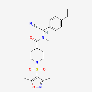 N-[cyano(4-ethylphenyl)methyl]-1-[(3,5-dimethyl-1,2-oxazol-4-yl)sulfonyl]-N-methylpiperidine-4-carboxamide