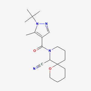 8-(1-tert-butyl-5-methyl-1H-pyrazole-4-carbonyl)-1-oxa-8-azaspiro[5.5]undecane-7-carbonitrile