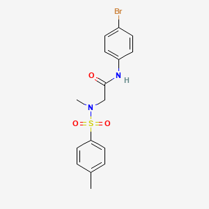 molecular formula C16H17BrN2O3S B2692432 N-(4-BROMOPHENYL)-2-(N-METHYL4-METHYLBENZENESULFONAMIDO)ACETAMIDE CAS No. 428840-70-4