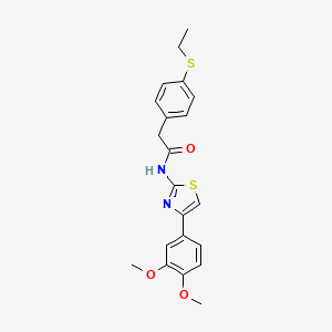 N-(4-(3,4-dimethoxyphenyl)thiazol-2-yl)-2-(4-(ethylthio)phenyl)acetamide