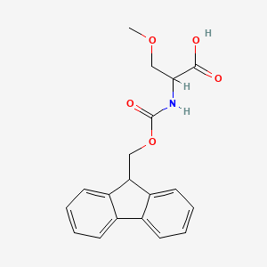 molecular formula C19H19NO5 B2692567 Fmoc-2-amino-3-methoxypropionic acid CAS No. 159610-93-2; 215189-51-8