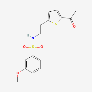 molecular formula C15H17NO4S2 B2692614 N-(2-(5-acetylthiophen-2-yl)ethyl)-3-methoxybenzenesulfonamide CAS No. 2034437-49-3