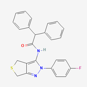 B2692623 N-(2-(4-fluorophenyl)-4,6-dihydro-2H-thieno[3,4-c]pyrazol-3-yl)-2,2-diphenylacetamide CAS No. 681268-76-8