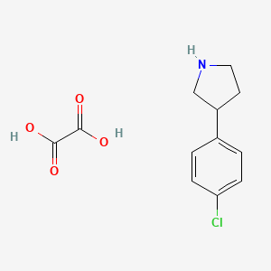molecular formula C12H14ClNO4 B2692631 3-(4-Chlorophenyl)pyrrolidine oxalate CAS No. 1188263-78-6