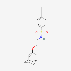 molecular formula C22H33NO3S B2692759 N-[2-(adamantan-1-yloxy)ethyl]-4-tert-butylbenzene-1-sulfonamide CAS No. 681852-40-4