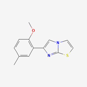 molecular formula C13H12N2OS B2692789 6-(2-Methoxy-5-methylphenyl)imidazo[2,1-b][1,3]thiazole CAS No. 952958-64-4