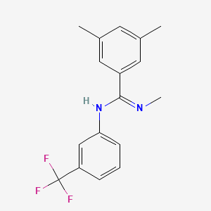 molecular formula C17H17F3N2 B2692799 N',3,5-trimethyl-N-[3-(trifluoromethyl)phenyl]benzenecarboximidamide CAS No. 339010-02-5