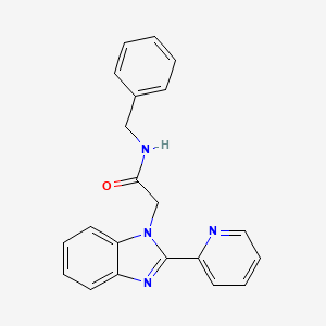 molecular formula C21H18N4O B2692915 N-benzyl-2-[2-(pyridin-2-yl)-1H-1,3-benzodiazol-1-yl]acetamide CAS No. 708995-12-4