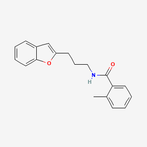molecular formula C19H19NO2 B2692917 N-[3-(1-benzofuran-2-yl)propyl]-2-methylbenzamide CAS No. 2034457-32-2